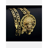 Cadena Colgante Collar Jesus Dios Cubana Oro 14k Dije 