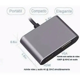 Hub Adaptador 2 En 1,usb C 3.1 A Hdmi Y Vga