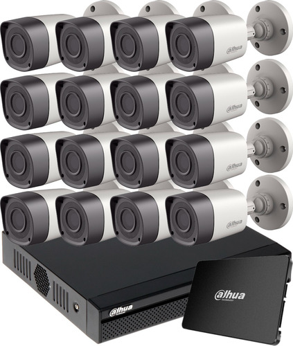 Kit Seguridad Dahua 5mp Dvr 16 Ch + 16 Camaras + Disco 1 Tb