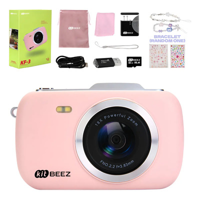 Cámara Digital Kitbeez Compacta con 64 MP y Video 1080P, Ideal para Vlogs y Principiantes | Meses sin interés