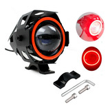 Faro Ojo De Angel Para Moto U7 Luz Led Roja