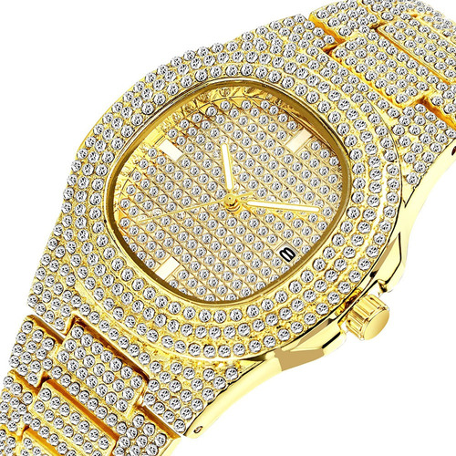 Reloj Hip Hop Bling-ed Out Diamantes Completo 