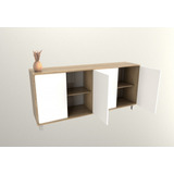 Bahiut Vajilero Comoda Living Comedor 4 Puertas Herraje Push