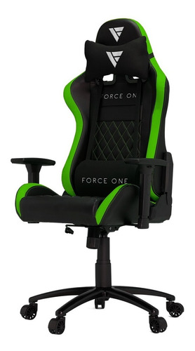 Cadeira Gamer Force One Elite Series Preta E Verde