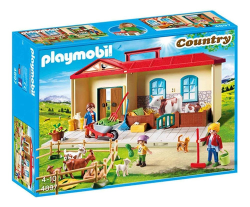 Playmobil 4897 Granja Maletin Country Original Educando