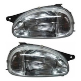 Par Faros Chevrolet Chevy C1 Rayados 1994 Al 2003 De Cristal