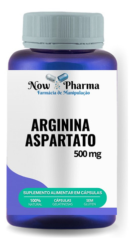 L - Arginina Aspartato 500mg - 120 Capsulas Now Pharma