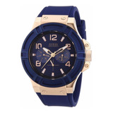 Reloj Guess Rigor W0247g3 Azul Para Caballero 100% Original