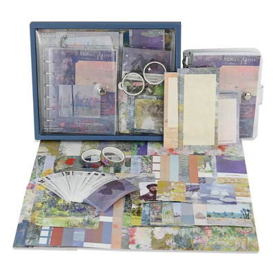 155pzs Journal Scrapbook Vintage Libreta Y Pegatina Stickers Tape Diy Notas Regalo Para Niñas Kit Estético De Álbumes De Recortes Diario Cuaderno Suministros Con Cierre Magnético Pegatinas Decorativo | MercadoLibre