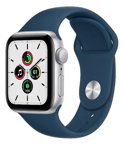 Apple Watch Se Gps (2 Gen)caixa Prateada Pulseira Azul 