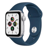 Apple Watch Se Gps (2 Gen)caixa Prateada Pulseira Azul 