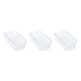 Pack 3 Organizador Refrigerador Contenedor Sin Tapa