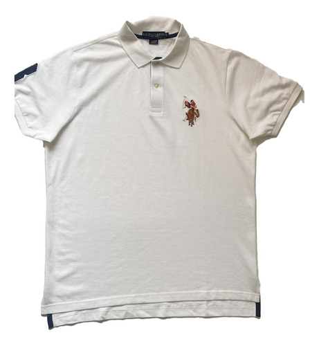 Camiseta Polo Assn Blanca Original Talla L