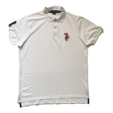 Camiseta Polo Assn Blanca Original Talla L