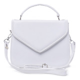 Bolsa Feminina De Lado E De Mão Branca Moderna Elegante 8190 Cor Branco