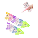 10 Pinza Clip Para Polygel Acrygel Molde Dual System Colores