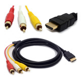 Cable Hdmi Macho A 3 Rca De 1,5 M, Adaptador De Audio Y Víde