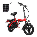 Bicicleta Eléctrica Plegable Honey Whale S6 600w 35km/h S6 Rojo