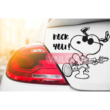 Sticker Calcomania Para Coche Snoopy Rock You