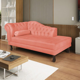 Diva Recamier Dora 130cm Lado Direito Suede  Coral Jc