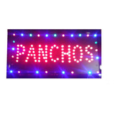 Cartel Led Panchos - Abierto  40 Más O La Que Quieras