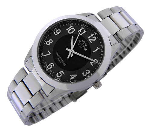 Reloj Montreal Hombre Ml1749 100% Acero Agujas Luminosas