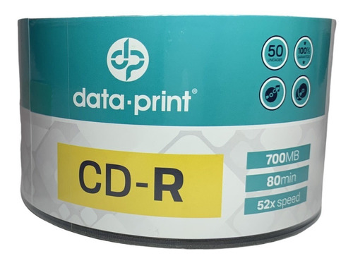 500 Unidades Cd-r Data Print Com Logo 52x 700mb 80 Minutos