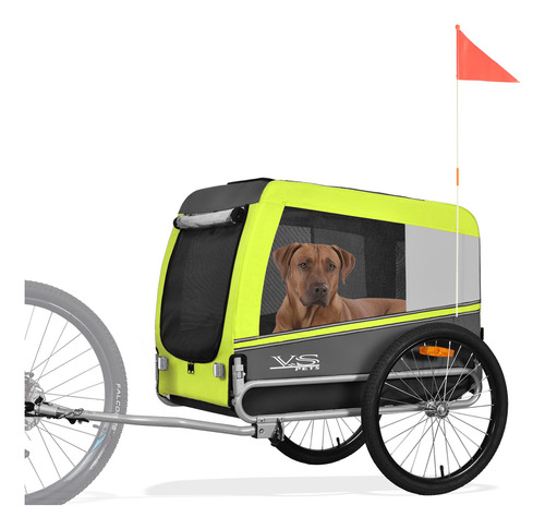 Trailer Transportador De Mascotas Large Para Bicicleta Green