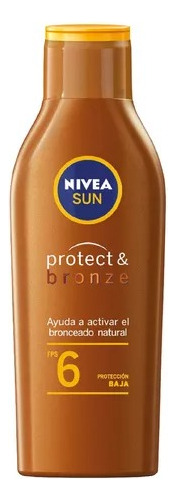 Protector Solar Y Bronceador Nivea Sun Loción Fps 6 200ml