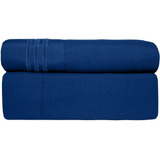 Sábana Microfibra Premium Luxury - Individual - 8 Colores Color Azul Marino