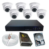 Kit Vigilância Residencial Comercial 6 Câmeras 1080p+dvr 8ch