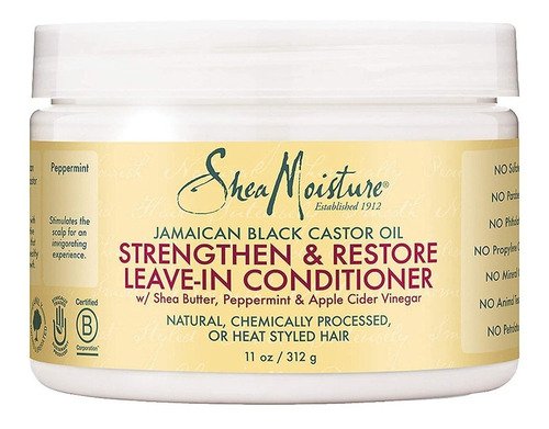 Shea Moisture Leave-in Jamaican Black Castor · Restaurador