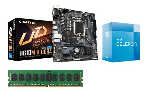 Kit Actualización Intel Celeron G6900 H610 Ram 4 Gb Kt