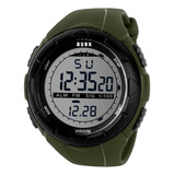 Reloj Deportivo Digital Burk 1025 Luz Led Alarma Cronometro! Color De La Malla Verde