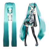 Peluca Agua Azul 120cm Cosplay Hatsune Miku