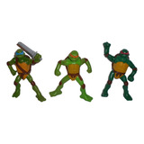 Las Tortugas Ninja Set 3 Figuras De Mcdonalds 2007