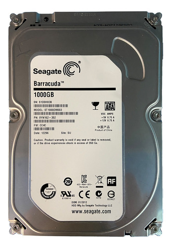 Disco Rigido Interno Seagate Barracuda St1000dm003 1tb 3.5  