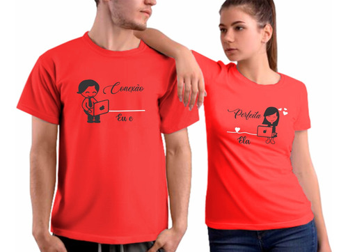Kit Camiseta Blusa Casal Frase Química Perfeit Conjunto Love