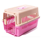 Transportadora Para Perro Gato Jaula Mascota Kennel Chico 48 Color Rosa