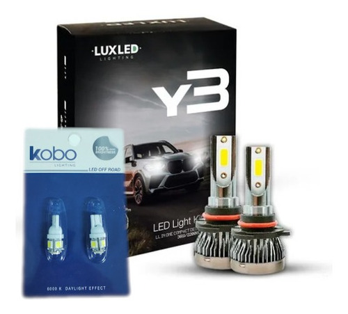 Kit Cree Led Y3 Chip Dob Ultra Slim 22000 Lm + 2 Led T10