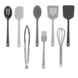 Juego De Utensilios De Cocina Core Kitchen D Silicona 8 Pzas Color Negro