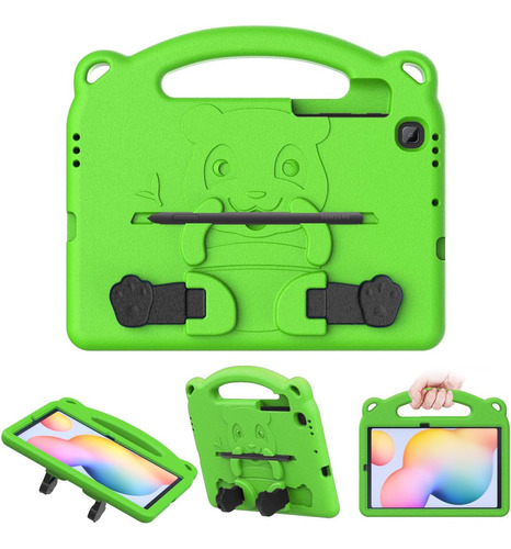 Funda Moko Para Niños Samsung Galaxy Tab S6 Lite Verde