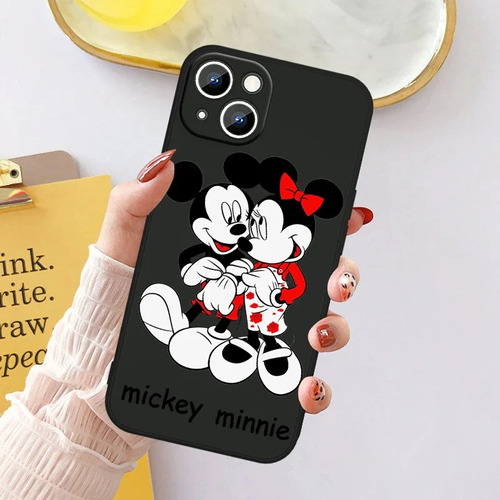 Funda De Teléfono Mickey Minnie Para iPhone 15, 14, 13, 12,