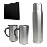 Set De Mugs Con Termo Cascade Doble Pared Bebidas Oficina