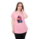 6 Remera Estampada Pack X 6 Modal Spun Mujer Talle Grande 