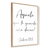 Quadro Decorativo Frase Salmo Sala Quarto Com Moldura Vidro