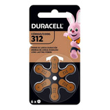 Pila Para Audífonos Duracell Tamaño 312 X6 Unidades