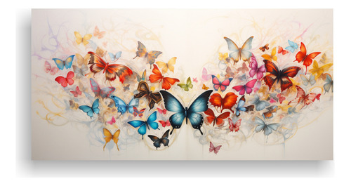 40x20cm Cuadros Decorativos Abstractos Con Mariposas Flores