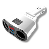 Cargador Doble Usb Para Encendedor De Coche Blanco