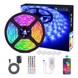 Kit Cinta Led Rgb Multicolor Adaptador Y Control Full X 5mt 